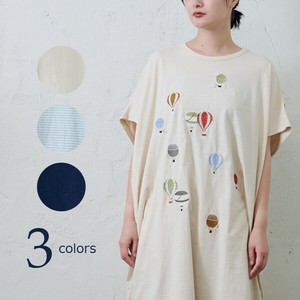 2025年春夏新作！入荷！【気球刺繍ドルマンチュニック】emago 北欧 大人の