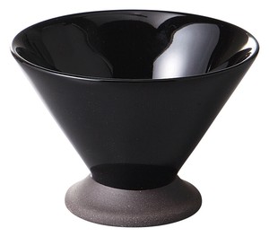 [美濃焼 食器] 黒釉高台デザート鉢 [minoware TOKI 陶器]