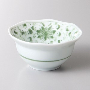 [美濃焼 食器] 菊唐草緑八角小付 [minoware TOKI 陶器]