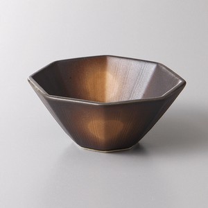 [美濃焼 食器] 黒茶吹八角小付 [minoware TOKI 陶器]
