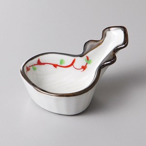[美濃焼 食器] 赤絵唐草びわ型珍味 [minoware TOKI 陶器]