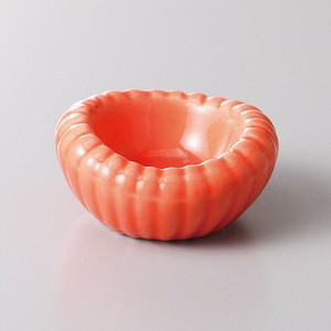 [美濃焼 食器] オレンジ厚口菊型豆珍味 [minoware TOKI 陶器]