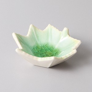 [美濃焼 食器] グリーン楓型珍味 [minoware TOKI 陶器]