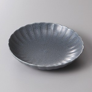 [美濃焼 食器] 菊形 4．5寸 取皿グレー [minoware TOKI 陶器]
