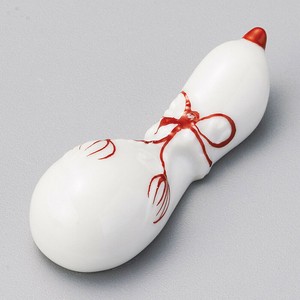 [美濃焼 食器] ヒサゴ型赤結箸置 [minoware TOKI 陶器]