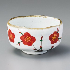 [美濃焼 食器] 赤梅手描抹茶碗 [minoware TOKI 陶器]