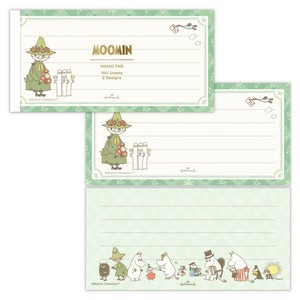 ムーミン グリーン Gift おくりものを届けに【メモパッド／My little something】