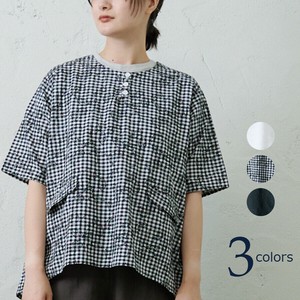 emago Button Shirt/Blouse Check Orange [S/S NEW]