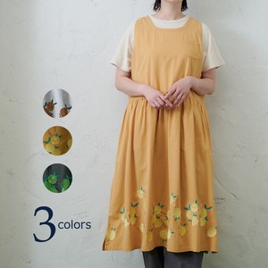 2025年春夏新作！入荷！【柑橘刺繍ジャンパースカート】emago 北欧 大人の