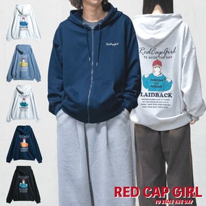 【SPECIAL PRICE】RED CAP GIRL 裏毛 バックプリント＆刺繍 フルジップ パーカー