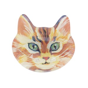 Small Plate Nathalie Lete face Blue Cat