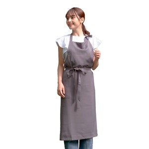 ロングエプロン(グレージュ) エプロン 軽い 軽量 速乾 おしゃれ 可愛い レディース シンプル お尻が隠れる