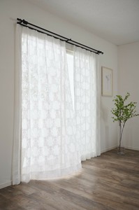 既製2枚組レース　ジャガード　EO可　ミーティア　アイボリー