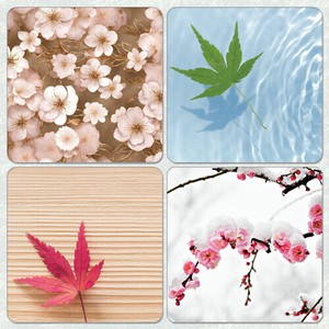 【SAKE（酒）GOODS】SAKEマット? 春・夏・秋・冬 4枚セット SK01-Y-SET-1