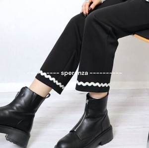 【セットアップ対応】裾テープデザインジョーゼットパンツ