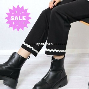 【WEB限定特別価格】裾テープデザインジョーゼットパンツ