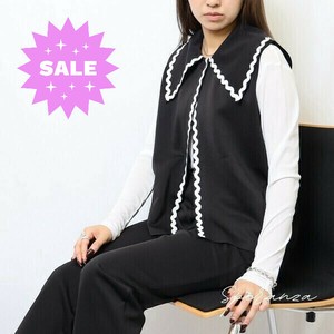 【WEB限定特別価格】テープデザインジョーゼットベスト
