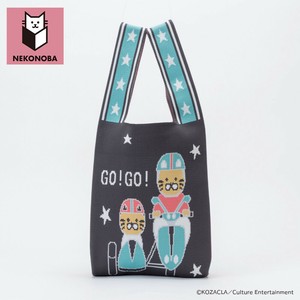 【NEKONOBA】ニットマルシェバッグ MOTOR CATS 大サイズ
