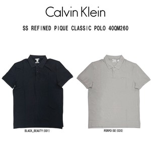 Calvin Klein(カルバンクライン)ck ポロシャツ 半袖 コットン 綿 ピケ ロゴ メンズ 男性用 40QM260