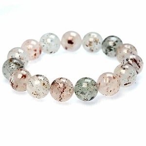 約14mm オージャイト＆スペサルティンガーネットインクォーツ ブレスレット 激レア共生 ブラジル産
