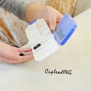 【2024新作】早い者勝ち 薬箱 新品 一週間分注薬箱 分格箱 整理 蓋あり 携帯 収納 ミニ薬箱 三段