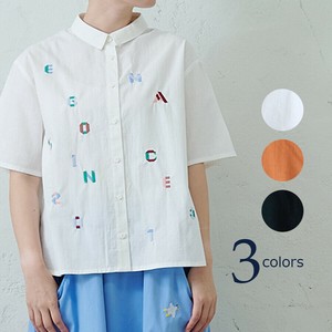 emago Button Shirt/Blouse Alphabet Casual [S/S NEW]