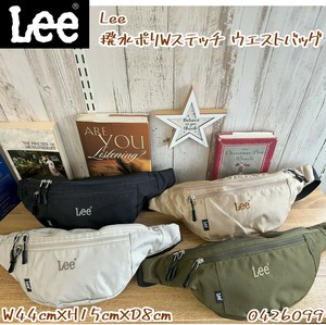 <2024年新商品>【Lee/リー】撥水　ポリエステル　Wステッチ　ウエストバッグ