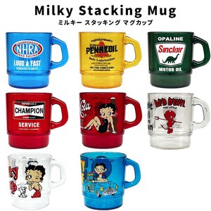 Milky Stacking Mug Cup PENNZOIL SINCLAIR PLUG Betty Boop ミルキースタッキング マグカップ クリア