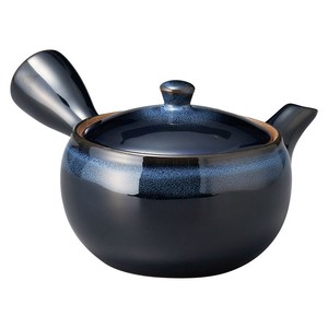 青釉切立帯網急須　日本製 陶器