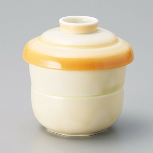 黄彩むし碗　日本製 陶器　茶碗蒸し　茶碗蒸し