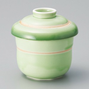 緑彩金筋むし碗　日本製 陶器　茶碗蒸し　茶碗蒸し