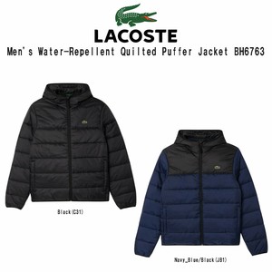LACOSTE(ラコステ)ダウンジャケット アウター フード ロゴ ワニ 刺繍 防水 ポケット メンズ 男性用 BH6763