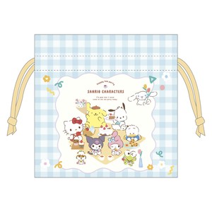 サンリオキャラクターズ　リボンフラット巾着　おしゃべりティータイム／ミント