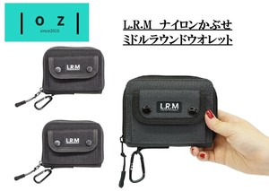 L.R.M ナイロンかぶせミドルラウンドウオレット　財布　メンズ財布　ユニセックス　学生　新生活