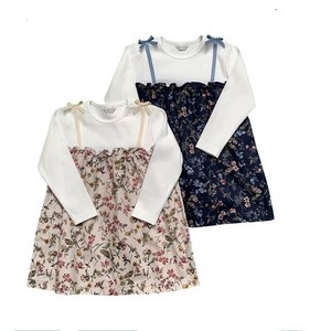 Kids' Casual Dress Tunic Floral Pattern 100 ~ 140cm Made in Japan
