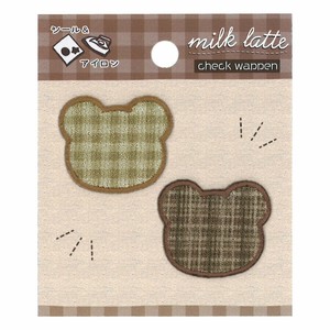 Patch/Applique Check Pattern Patch Milk