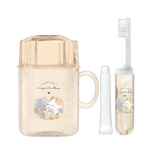 ■2025SS　新作■　立てたまま水切りが出来る　歯磨きセット　みてみてにゃんこ