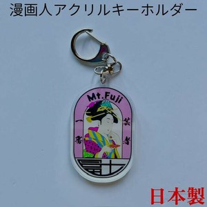 Key Ring Red Die-cut Acrylic Made in Japan