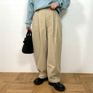 Full-Length Pant Twill tucked pants Cotton Wide Pants [2024 NEW]