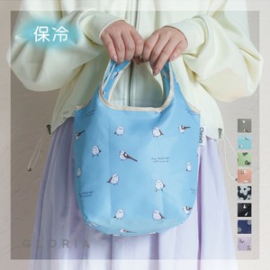 【2025春夏新作】【即納】【人気】保冷ミニランチバッグ エコバッグ 花柄 ネコ シマエナガ イヌ 保冷バッグ
