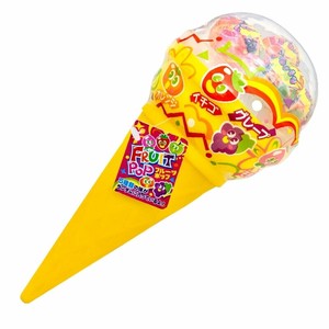 フルーツポップ 駄菓子 おやつ アイスクリーム型棒付きキャンディ