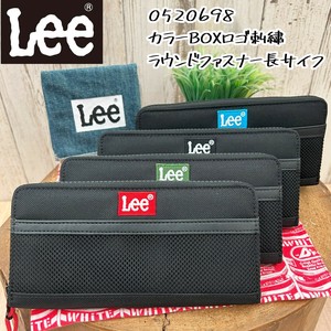 【LEE/リー】カラー BOX ロゴ刺繍 ラウンドファスナー　長サイフ