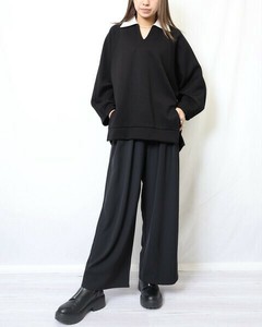【WEB限定特別価格】Vネックスキッパートップス　ゆったりサイズ　ドロップショルダー