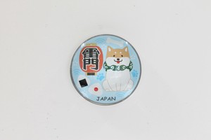 ガラスマグネット 雷門&柴犬【日本観光のお土産・日本文化・インバウンド向け】