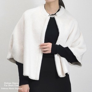 Bolero Jacket Dolman Sleeve Short Coat Fake Fur