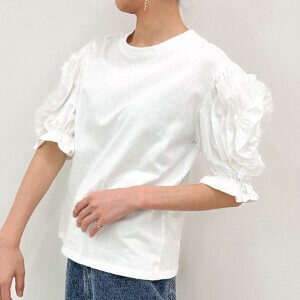 2025年新商品 T 恤/上衣 上衣 荷叶边袖