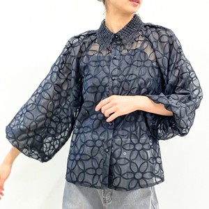 2025年新商品 衬衫 花朵 雅卡尔织布