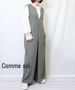V開きロング2WAYサロペットcomme soi（コムソワ）2025新作