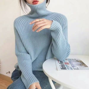 セーター ニット ハイネックカットソー 長袖 秋冬 厚手 無地 ゆったり 快適 レディース ファッションBQ6481