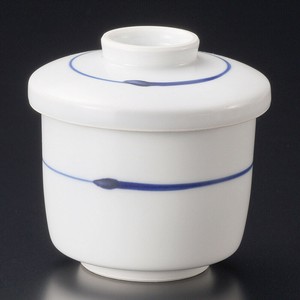 一本筋小むし碗　日本製 美濃焼 陶器　茶碗蒸し